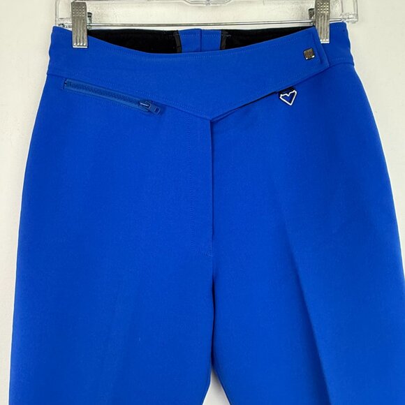 Vintage Obermeyer Sport Wool Blend Stirrup Ski Snow Pants Blue Size 12 EUC - Picture 2 of 10